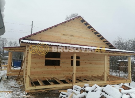 Дом 9х12 м из профилированного бруса 145х145 мм по индивидуальному проекту в городе Струнино, Владимирская область