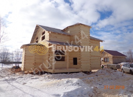 Дом из обрезного бруса 150х150 мм по проекту №67