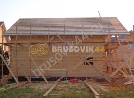 Дом из проф. бруса 145х145 мм по индивидуальному проекту