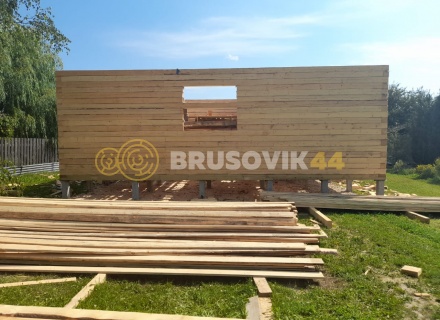 Дом 9х9 м из обрезного бруса 150х150 мм по индивидуальному проекту в г. Медынь, Калужская область