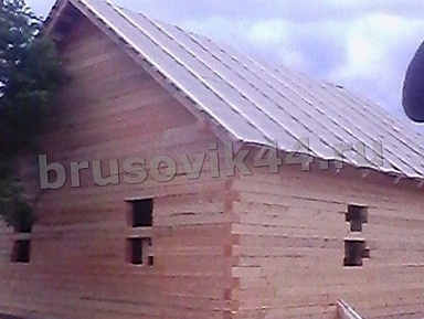 Дом 7,5х10 м из обрезного бруса 150х150 мм, Проект №2, в Ярославской области - фото процесса строительства