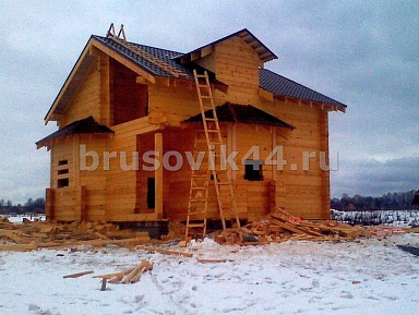 Дом 8х11 м из профилированного бруса 145х195 мм, Проект № 7, во Владимирской области - фото процесса строительства