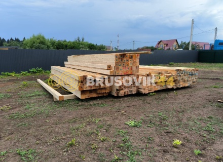 Дом 6х9м с ломаной крышей из профилированного бруса 145х145мм в с. Атепцево, Наро-Фоминский район, Московская область