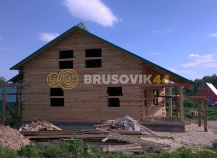 Дом 9,3х13 м из обрезного бруса 150х200 мм, Проект № 6, в Московской области