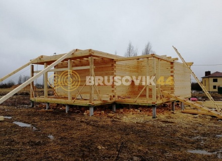 Дом 9х9 из профилированного бруса 145х195 мм, Костромская область, поселок Зарубино