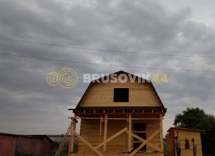Дом 6х9 м из профилированного бруса 145х145 мм в деревне Соловачево, Ухоловский район, Рязанская область