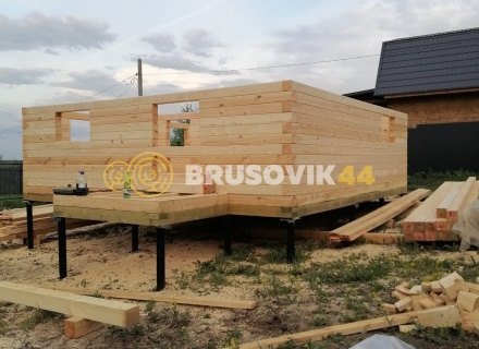 Дом 6х6м по индивидуальному проекту профилированного бруса 145х145мм в д. Яковлево, Тутаевский район, Ярославская область