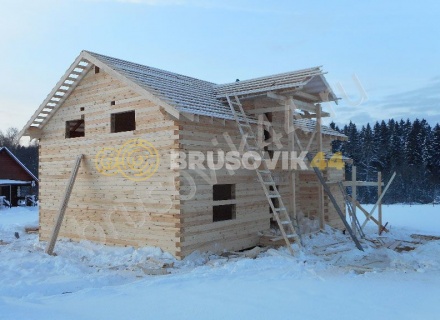Дом по проекту № 41 из проф. бруса 145х195 мм