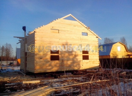 Дом 9х9 м из обрезного бруса 150х150 мм в Костромской области