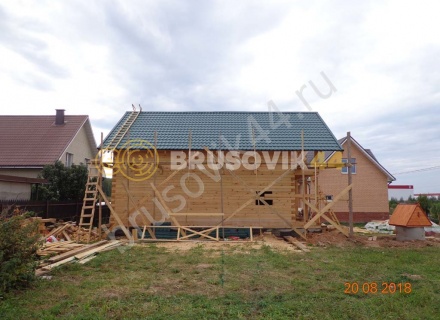 Дом из проф. бруса 145х145 мм по индивидуальному проекту
