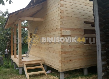 Дом 6х8 м из профилированного бруса 145х195 мм в Ярославской области