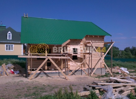 Дом 9,3х13 м из обрезного бруса 150х200 мм, Проект № 6, в Московской области