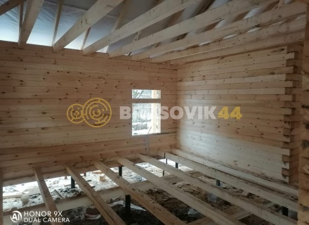 Дом 9х12 м из профилированного бруса 145х145 мм по индивидуальному проекту в городе Струнино, Владимирская область