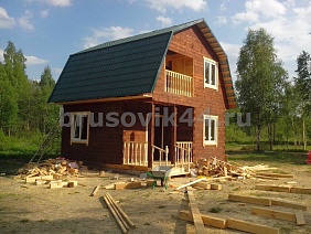 Дом 6х6 м из профилированного бруса 145х145 мм по проекту №19 в Костромской области - фото процесса строительства