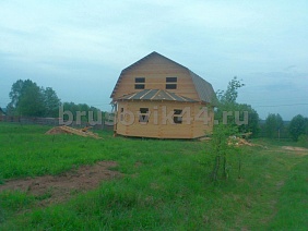 Дом 7х10 м из профилированного бруса 145х145 мм в Ивановской области - фото процесса строительства
